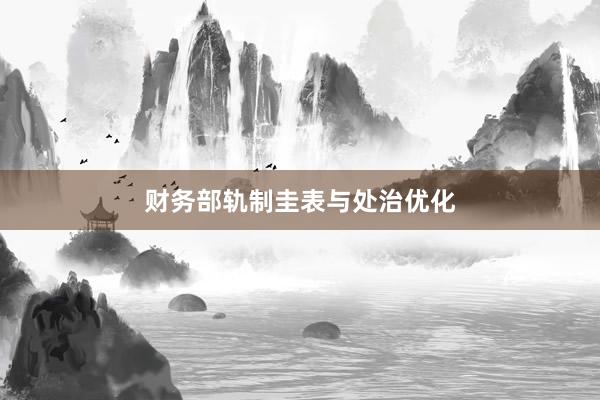 财务部轨制圭表与处治优化